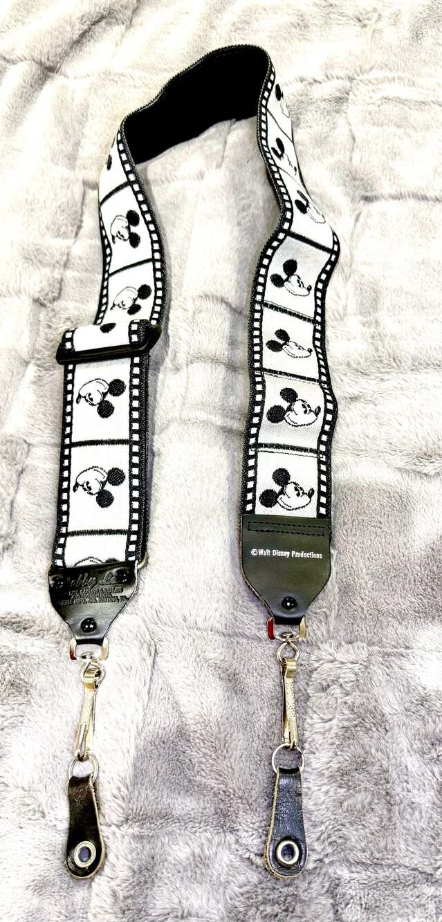 Vintage Bobby Lee Walt Disney Productions Mickey Mouse Film Strip Camera Strap